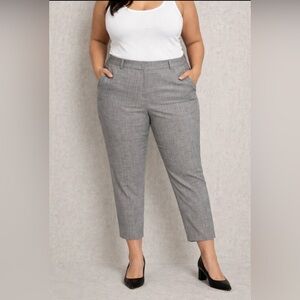 Talbots Heather Gray Cropped Dress Pants